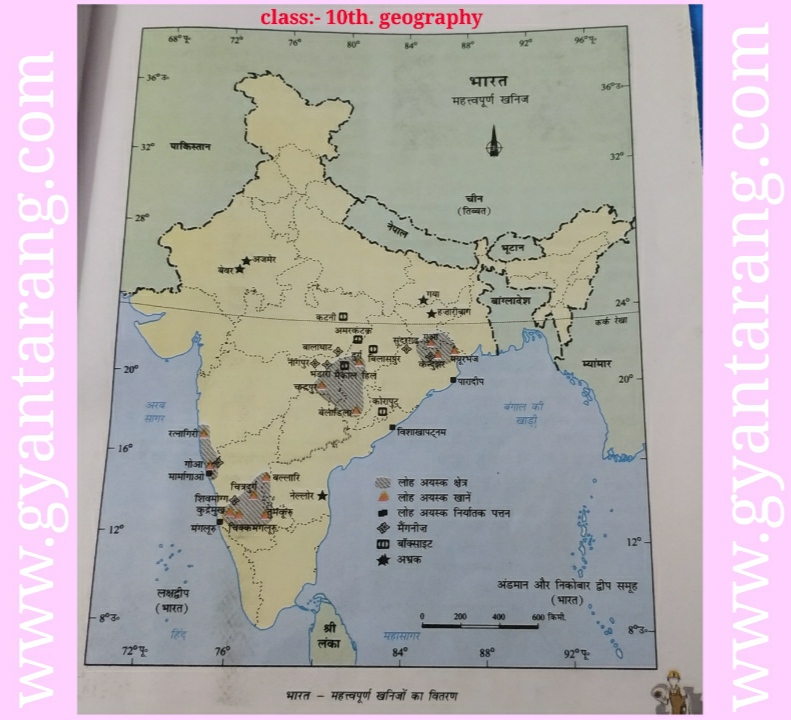 Mineral and energy resources class 10 explaintion in hindi, भारत के प्रमुख खनिज संसाधन, map of mineral and energy resources, 